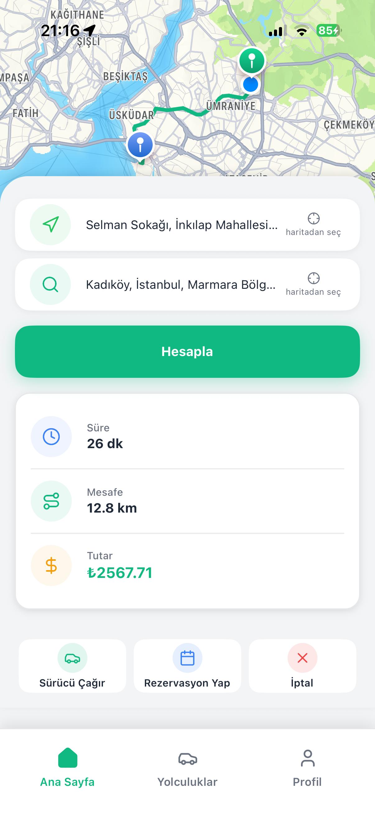 Drive 34 Uygulama Ekranı